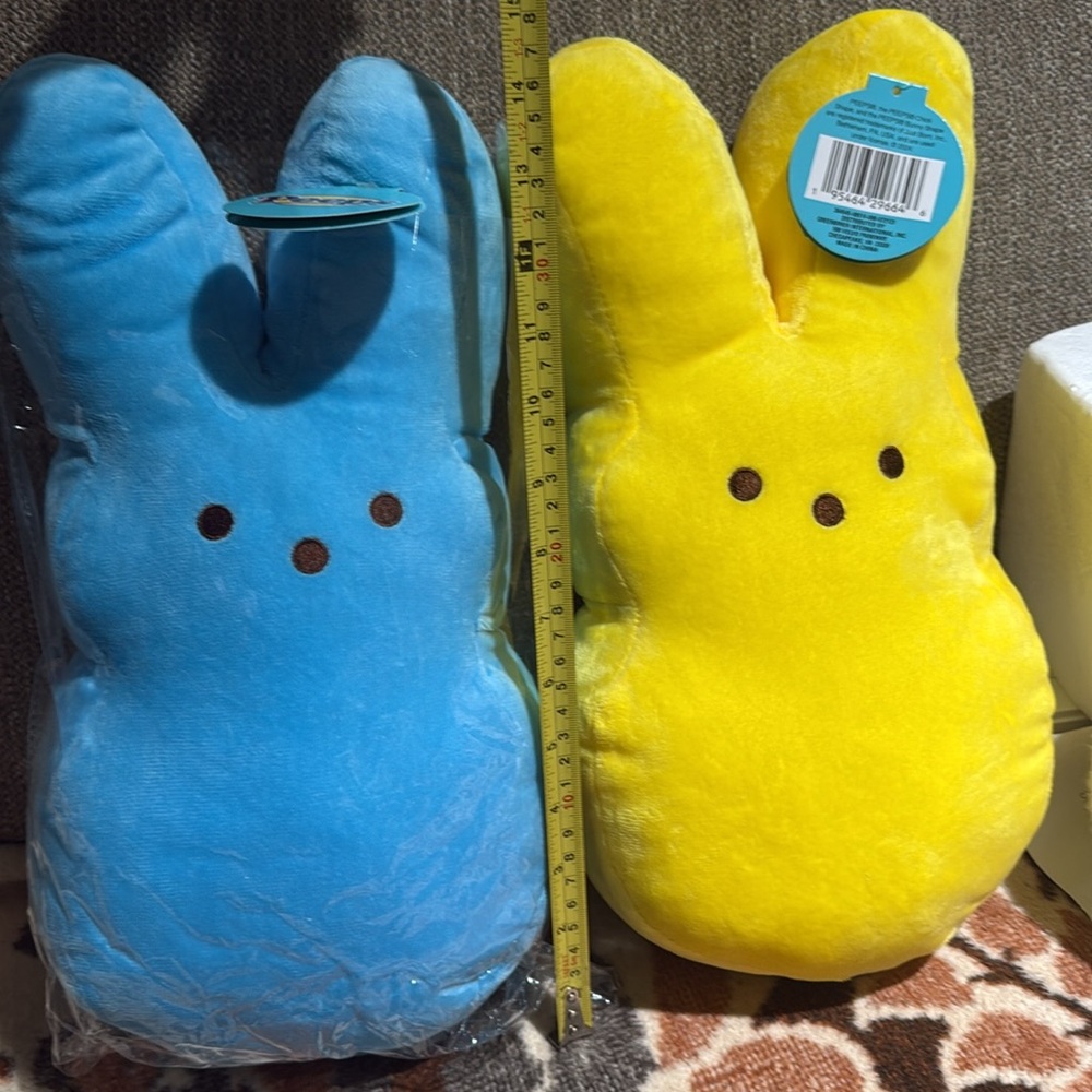 15” Blue OR Yellow Stuffed Bunny Toy Set - Picture 1 of 7
